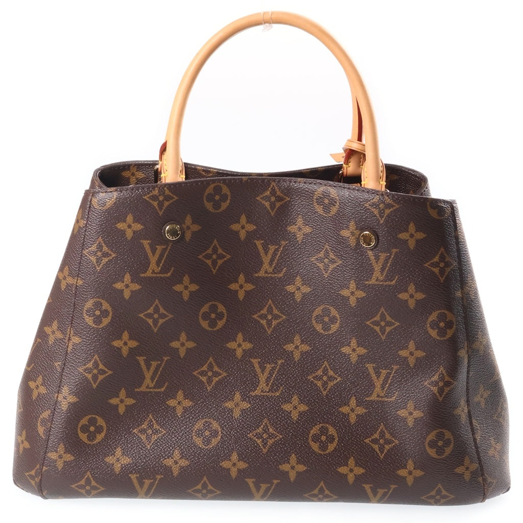 LOUIS VUITTON(ルイヴィトン) モノグラム モンテーニュMM ハンドバッグ ブラウン PVC×レザー M41056 レディース