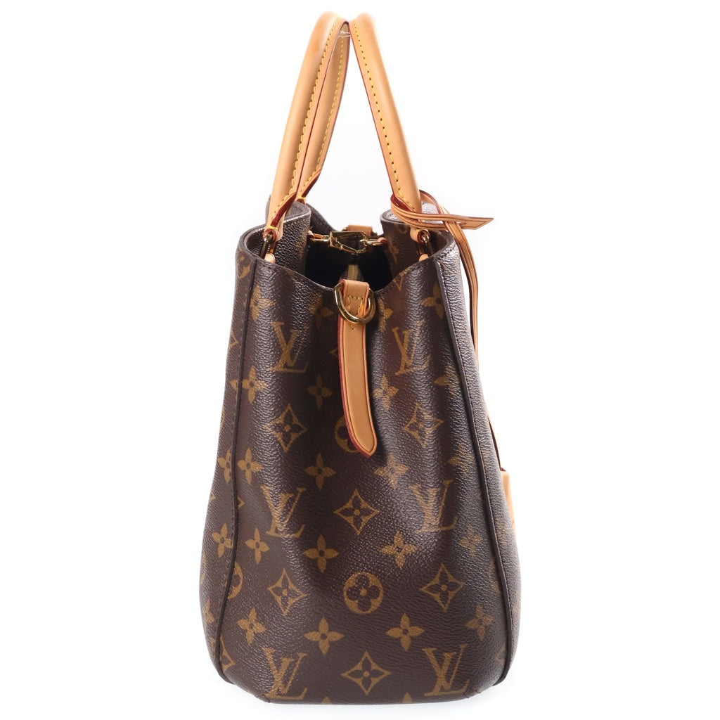 LOUIS VUITTON(ルイヴィトン) モノグラム モンテーニュMM ハンドバッグ ブラウン PVC×レザー M41056 レディース