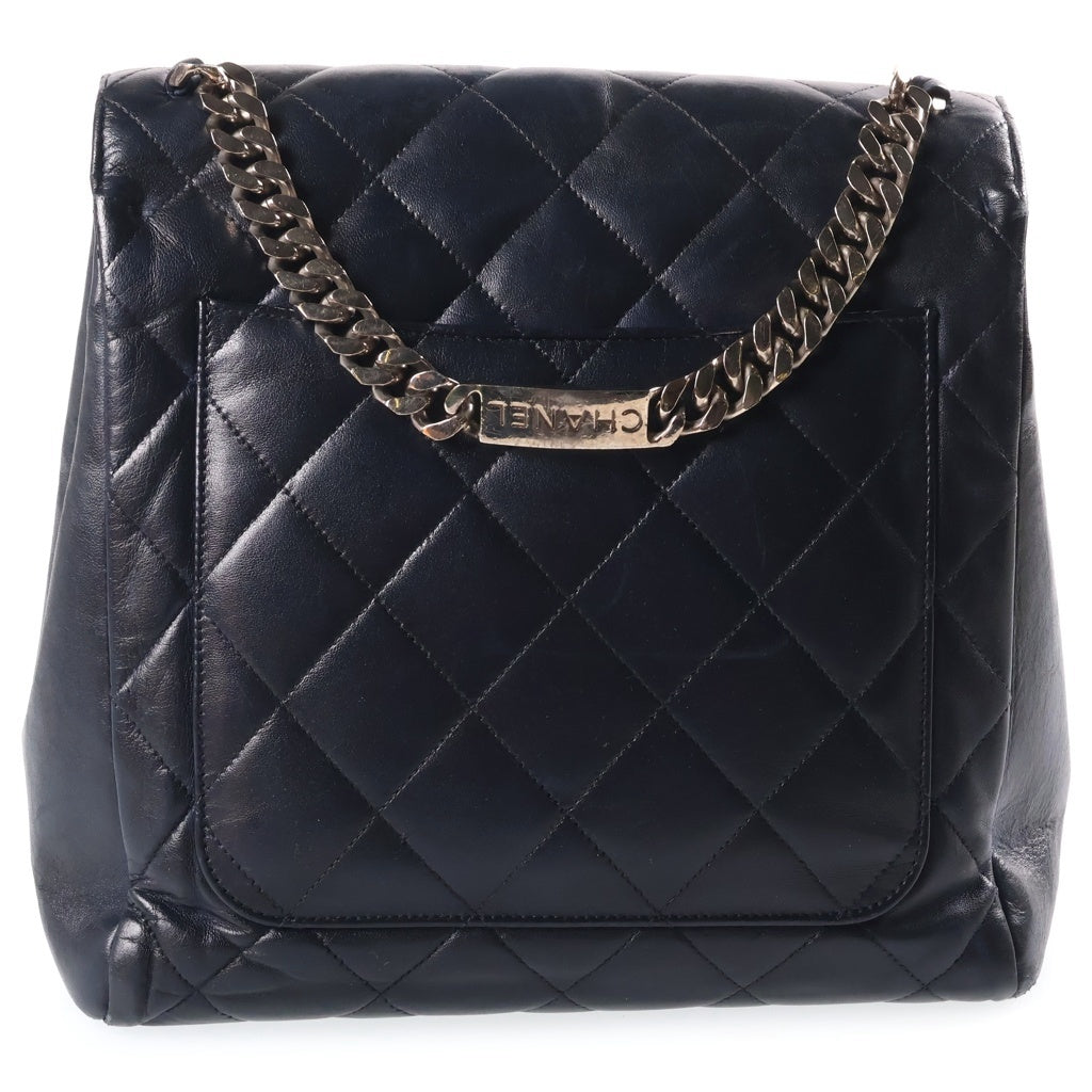 CHANEL(シャネル) ココマーク チェーン ハンドバック マトラッセ シルバー金具 ラムスキン ブラック レディース