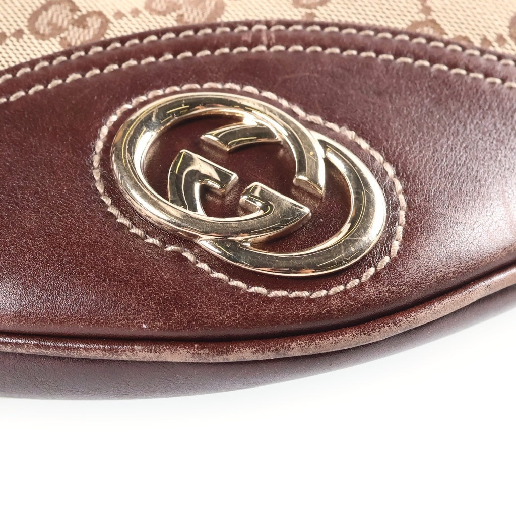 GUCCI(グッチ) ニューフーリット ショルダーバッグ GGキャンバス レザー ベージュ/ブラウン 169998