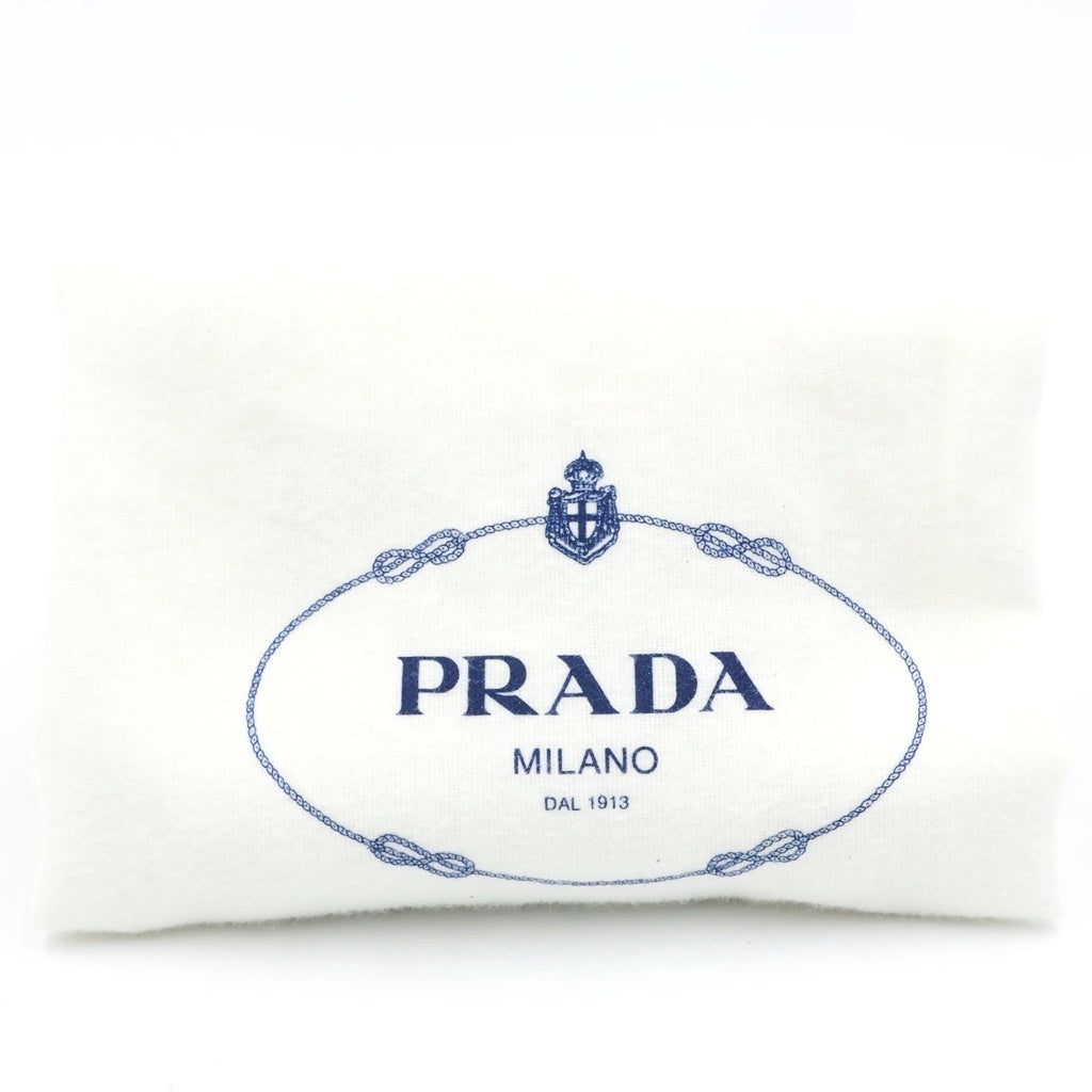PRADA(プラダ) Re-Nylon トライアングルロゴ ショルダーバッグ ブラック テスート ポーチ 1BD994 シルバー金具 レディース