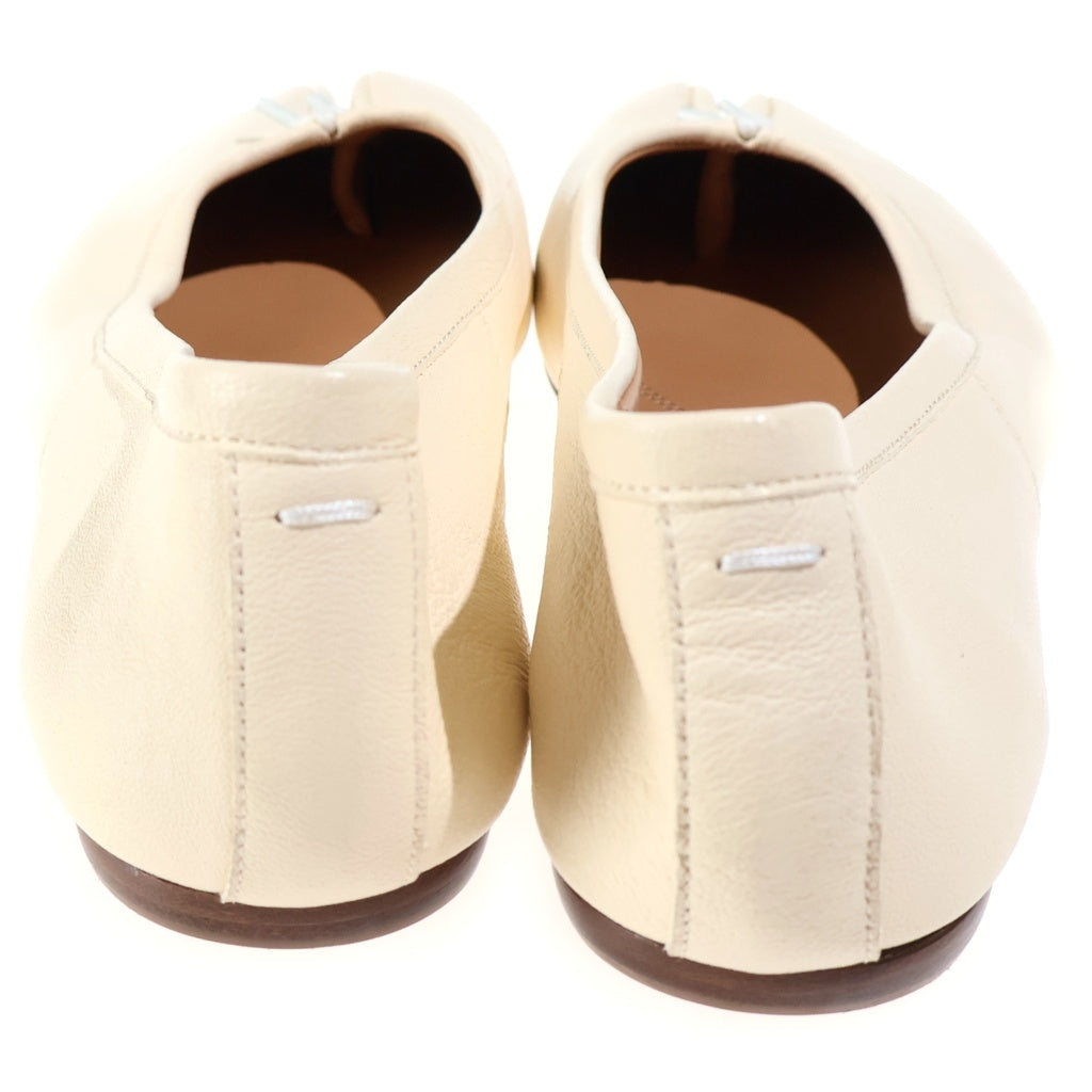 Maison Margiela(メゾンマルジェラ) Tabi タビ バレエシューズ フラット パンプス レザー ベージュ レディース