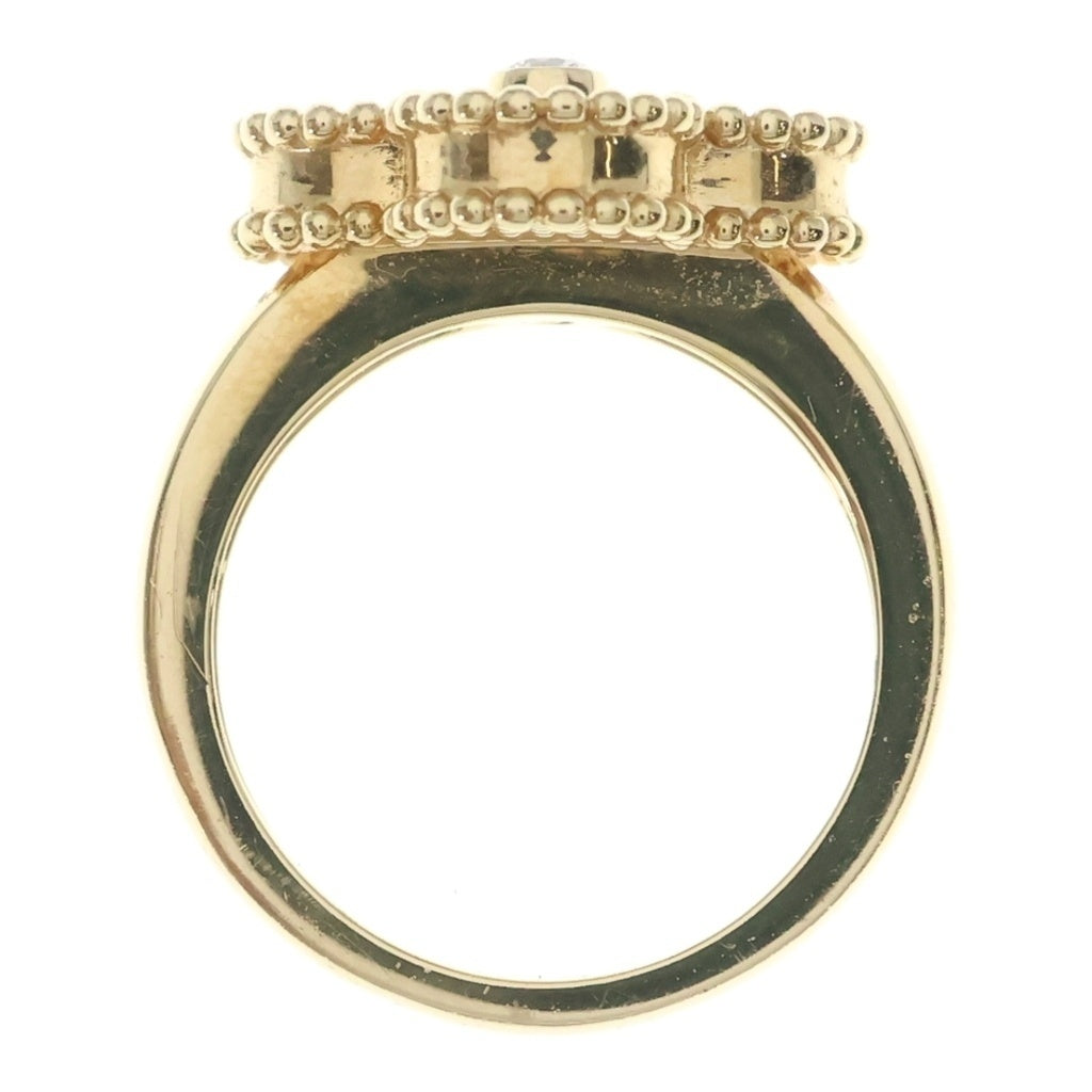 Van Cleef & Arpels(ヴァンクリーフアンドアーペル) ヴィンテージ アルハンブラ マラカイト ダイヤ リング K18イエローゴールド 6.7g レディース