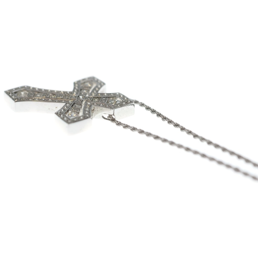 DAMIANI(ダミアーニ) ベルエポック クラウン M ダイヤネックレス ペンダント Au750 K18WG ホワイトゴールド レディース