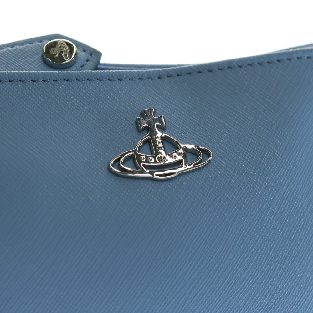 Vivienne Westwood(ヴィヴィアンウエストウッド) オーブ ショルダーバッグ ミニバッグ ライトブルー レザー シルバー金具