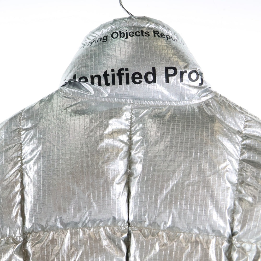 DIESEL(ディーゼル) 襟切り替え ジップアップナイロンダウンジャケット シルバー A03145