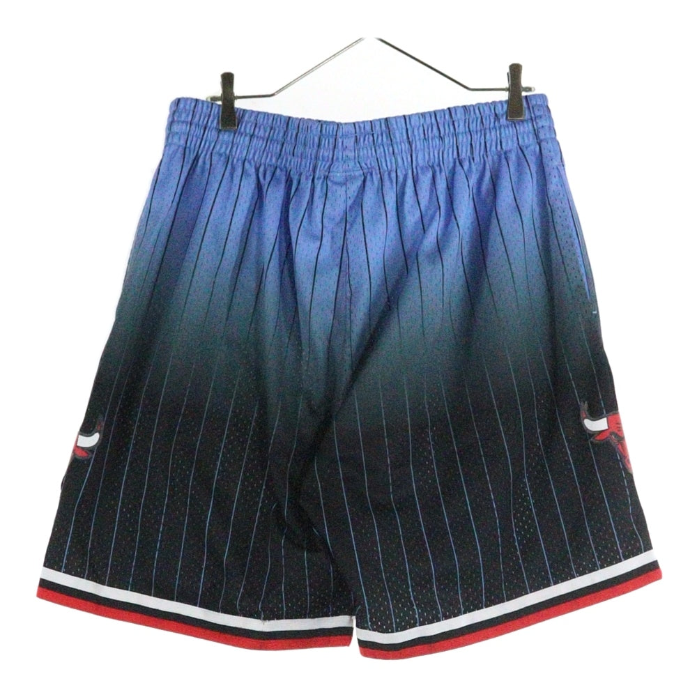 Mitchell&Ness(ミッチェル アンド ネス) CHICAGO BULLS 1995/96 Hardwood Classics Fadeaway Shorts シカゴブルズ ストライプショーツ ショートパンツ ブルー