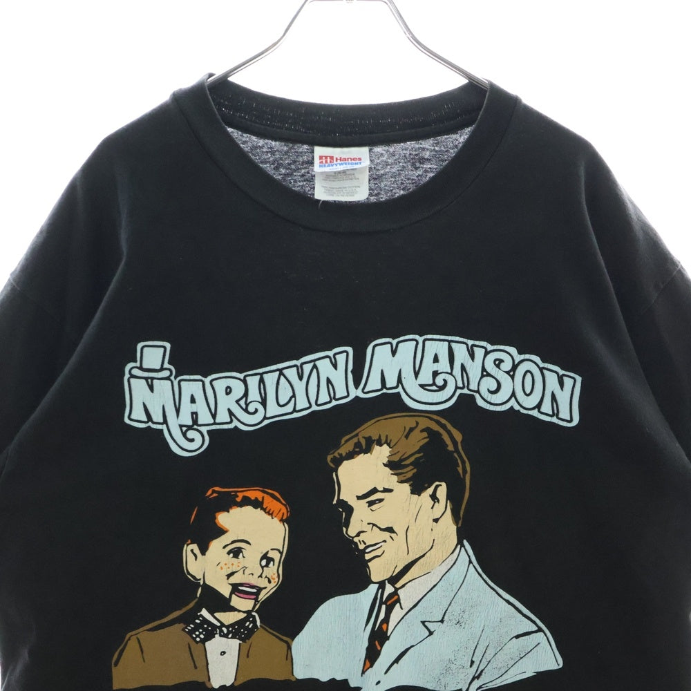 VINTAGE(ヴィンテージ) 90s MARILYN MANSON IF YOU MEET POLICE BACKSTAGE PASS マリリンマンソン ポリス Tシャツ 半袖カットソー ブラック