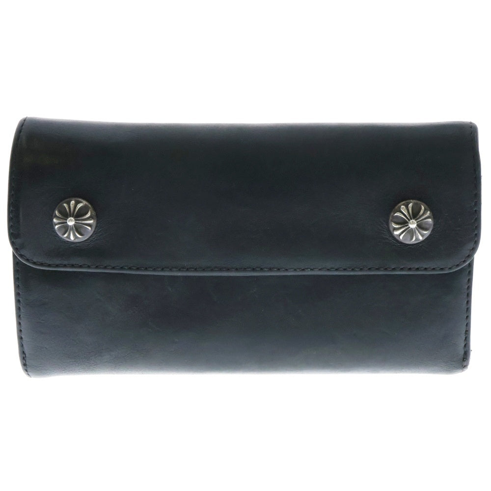 CHROME HEARTS(クロムハーツ) WAVE ウェーブ レザーウォレット 財布 ブラック BCA374