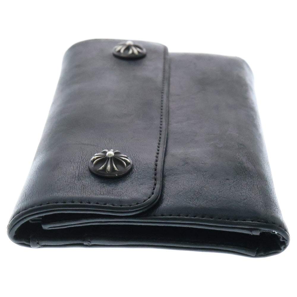 CHROME HEARTS(クロムハーツ) WAVE ウェーブ レザーウォレット 財布 ブラック BCA374