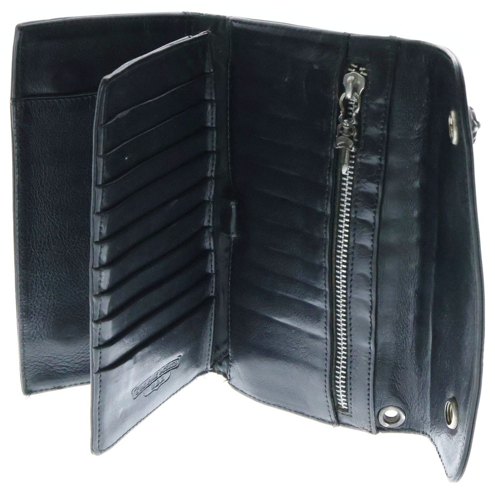 CHROME HEARTS(クロムハーツ) WAVE ウェーブ レザーウォレット 財布 ブラック BCA374