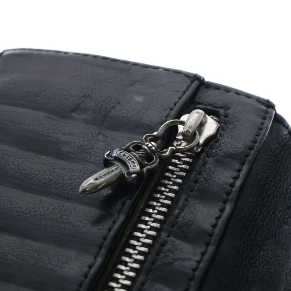 CHROME HEARTS(クロムハーツ) WAVE ウェーブ レザーウォレット 財布 ブラック BCA374