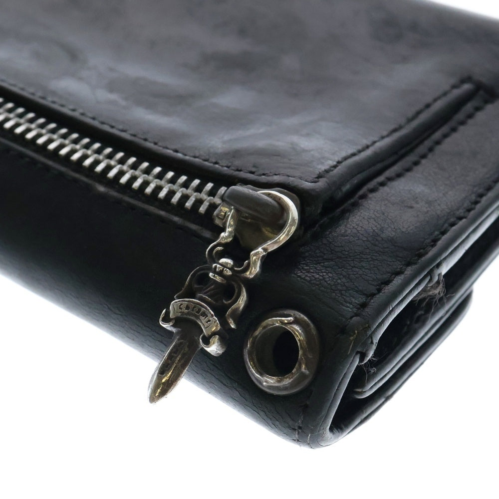 CHROME HEARTS(クロムハーツ) WAVE ウェーブ レザーウォレット 財布 ブラック BCA374