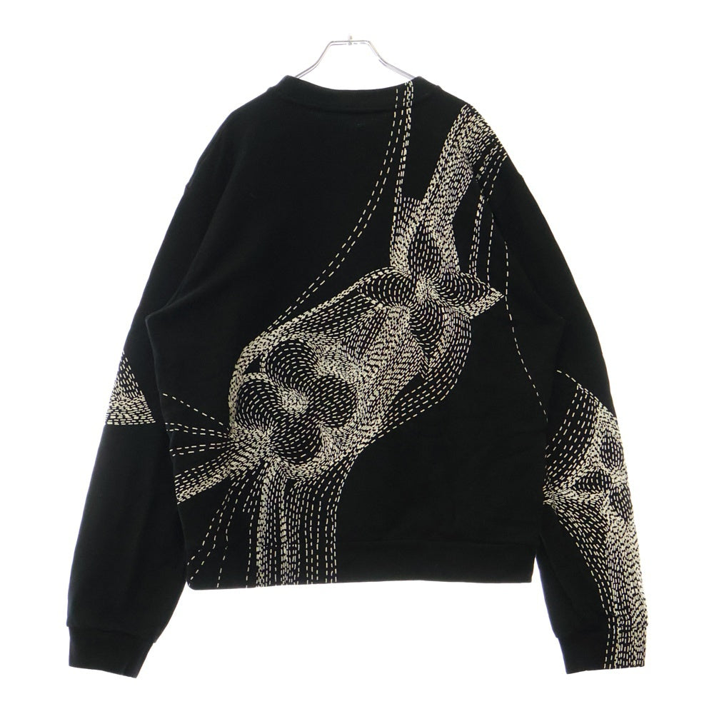 LOUIS VUITTON(ルイヴィトン) 20AW フラワープリンテッド クルーネックウェットトレーナー ブラック RM202 IHN HJY85W