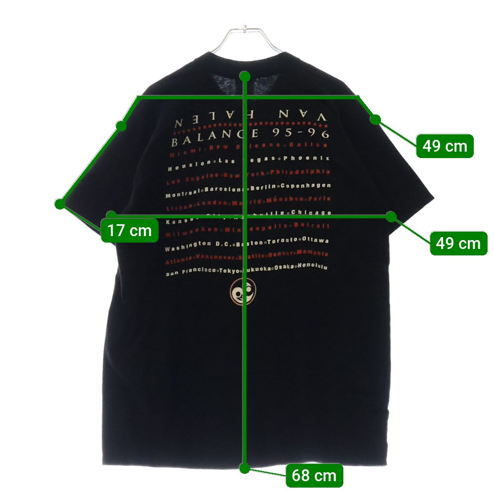 VINTAGE(ヴィンテージ) 90s VAN HALEN BALANCE 95‐96 ヴァンヘーレン Tシャツ 半袖カットソー ブラック