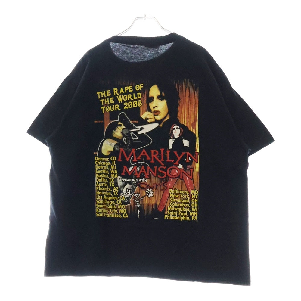 VINTAGE(ヴィンテージ) 00s MARILYN MANSON THE RAPE OF THE WORLD TOUR マリリンマンソン Tシャツ 半袖カットソー bura