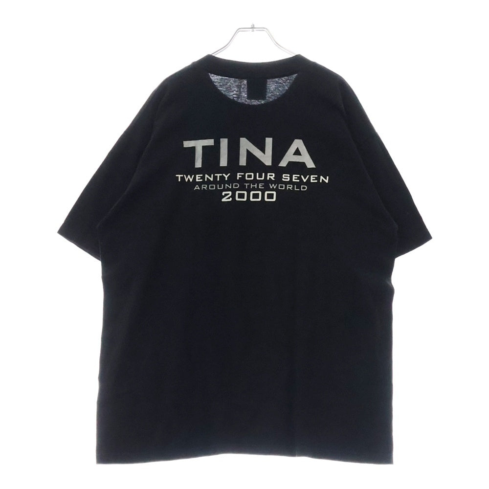 VINTAGE(ヴィンテージ) 00s TINA TURNER TWENTY FOUR SEVEN TOUR ティーナ Tシャツ 半袖カットソー ブラック