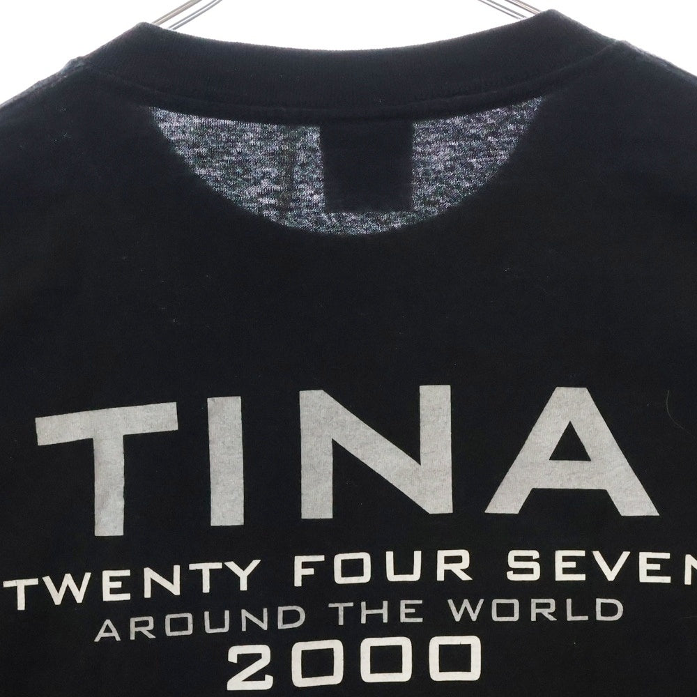 VINTAGE(ヴィンテージ) 00s TINA TURNER TWENTY FOUR SEVEN TOUR ティーナ Tシャツ 半袖カットソー ブラック