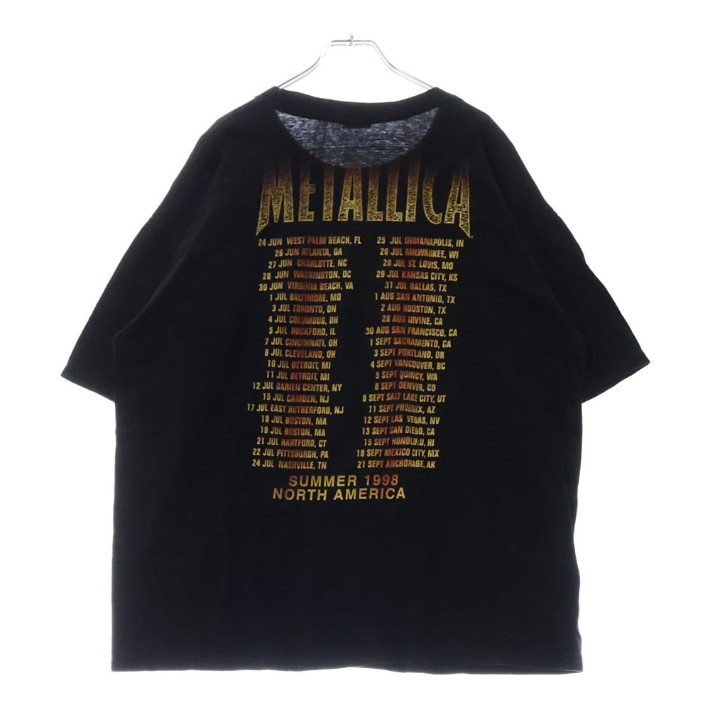VINTAGE(ヴィンテージ) 90s METALLICA SUMMER 1998 NORTH AMERICA TOUR メタリカ サマーツアー Tシャツ 半袖カットソー ブラック