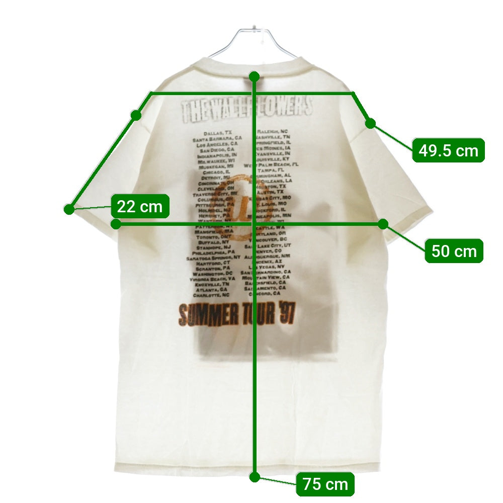 VINTAGE(ヴィンテージ) 90s THE WALLFLOWERS ウォール フラワーズ Tシャツ 半袖カットソー ホワイト