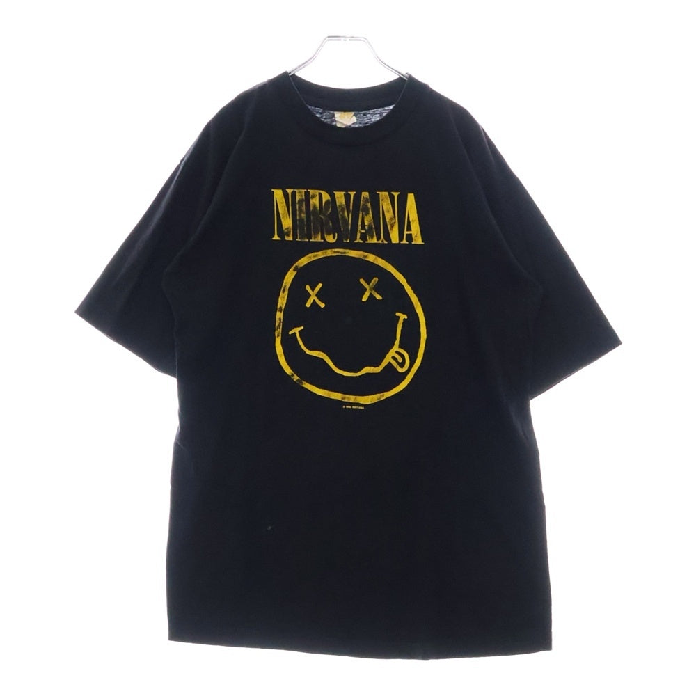 VINTAGE(ヴィンテージ) 90s NIRVANA SMILE ニルヴァーナ スマイル Tシャツ 半袖カットソー ブラック