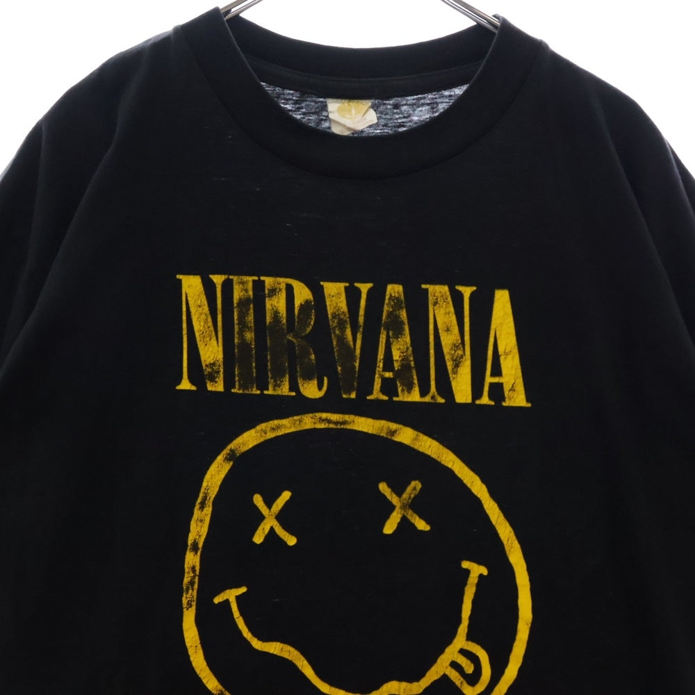 VINTAGE(ヴィンテージ) 90s NIRVANA SMILE ニルヴァーナ スマイル Tシャツ 半袖カットソー ブラック