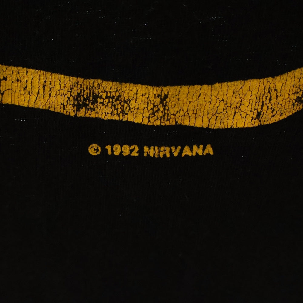 VINTAGE(ヴィンテージ) 90s NIRVANA SMILE ニルヴァーナ スマイル Tシャツ 半袖カットソー ブラック