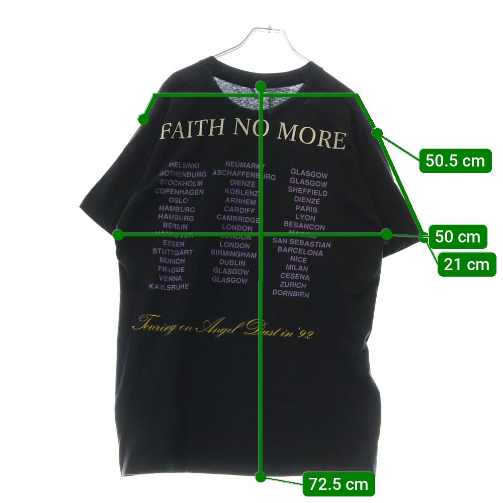 VINTAGE(ヴィンテージ) 90s FAITH NO MORE ANGEL DUST フェイス・ノー・モア Tシャツ 半袖カットソー ブラック