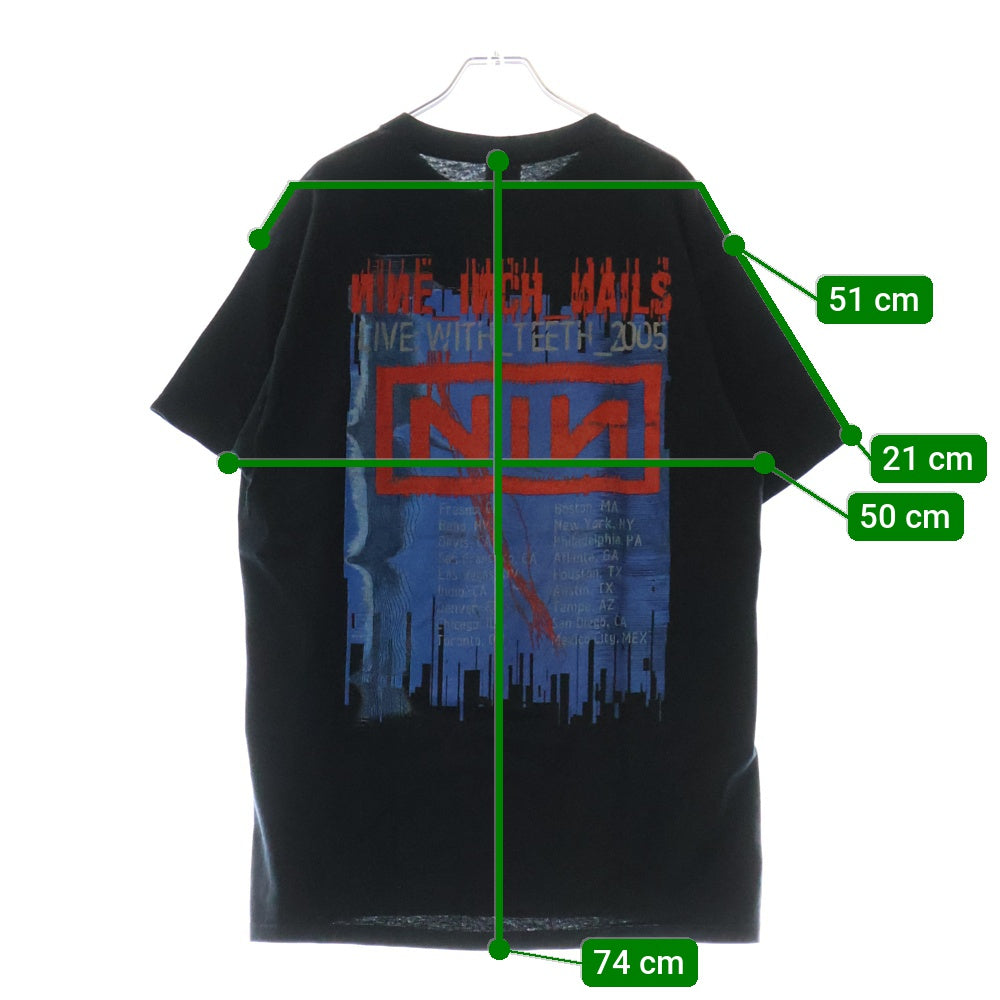 VINTAGE(ヴィンテージ) 00s NINE INCH NAILS LIVE WITH TEETH 2005 ナイインチネイルズ ライヴウィズティース Tシャツ 半袖カットソー ブラック