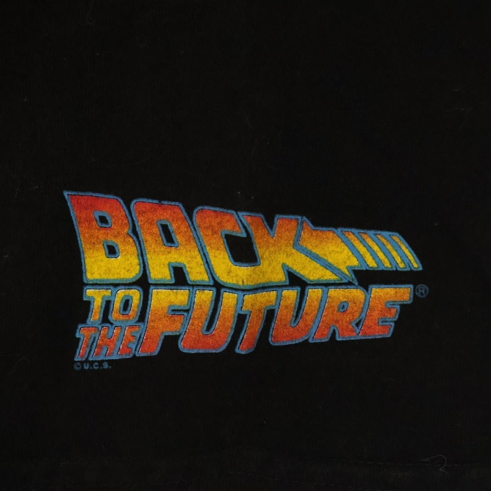 VINTAGE(ヴィンテージ) 90s BACK TO THE FUTURE Roads? Where we're going we don't need roads バック・トゥ・ザ・フューチャー Tシャツ 半袖カットソー ブラック