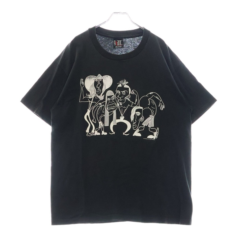 VINTAGE(ヴィンテージ) 90s RED HOT CHILI PEPPERS PICASSO レッドホットチリペッパーズ ピカソ 両面プリント 半袖Tシャツ カットソー ブラック