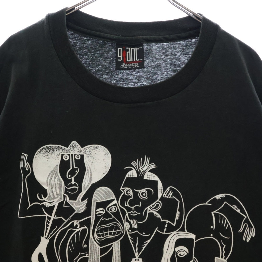 VINTAGE(ヴィンテージ) 90s RED HOT CHILI PEPPERS PICASSO レッドホットチリペッパーズ ピカソ 両面プリント 半袖Tシャツ カットソー ブラック