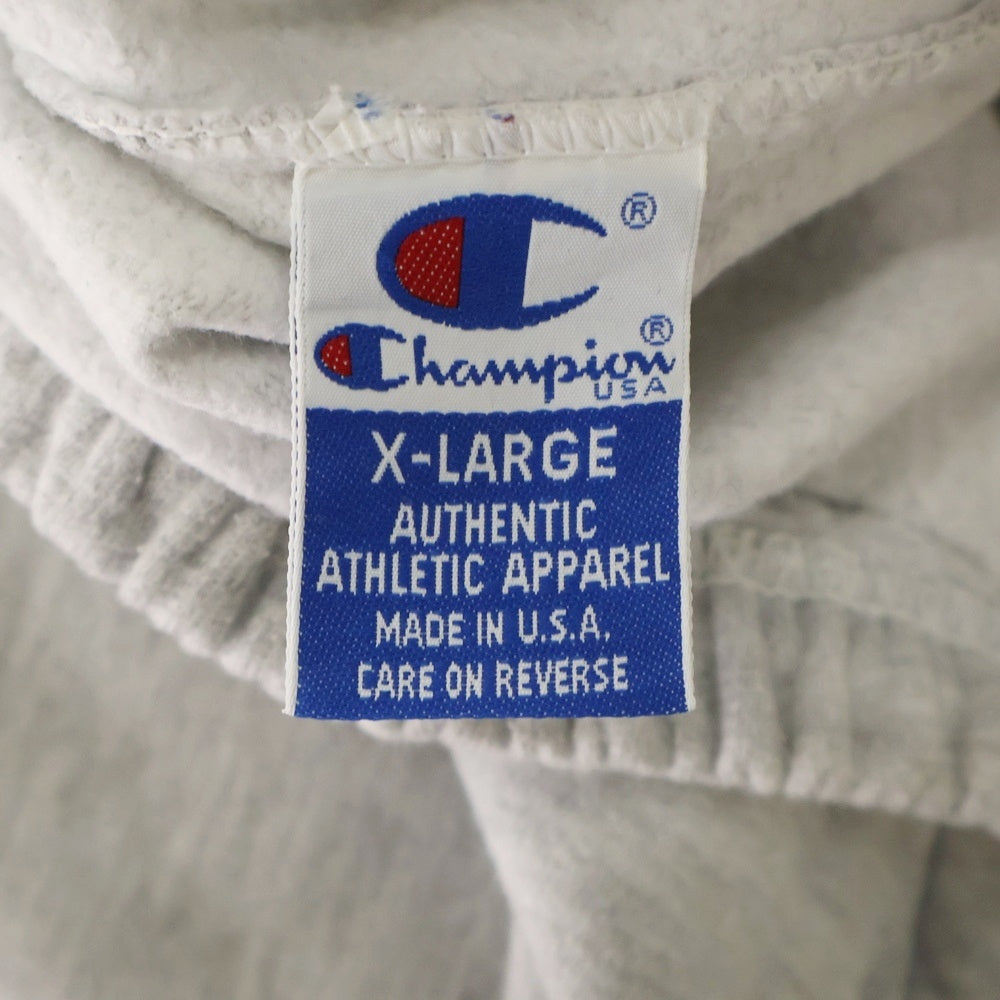 CHAMPION(チャンピオン) 90s フロントロゴ リブ スウェット パンツ グレー