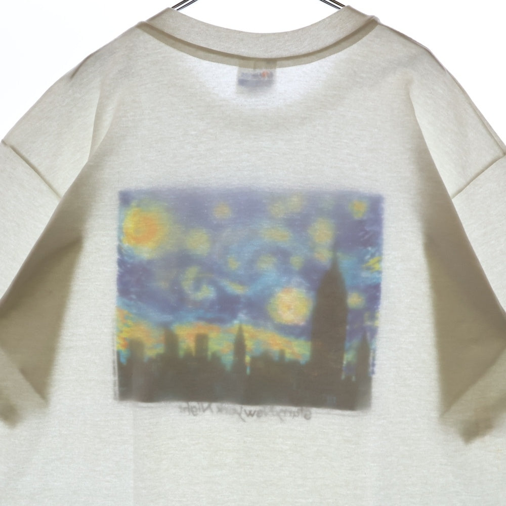 VINTAGE(ヴィンテージ) 80s Van Gogh Starry Night New York TEE ゴッホ フロントプリント半袖Tシャツ カットソー ホワイト