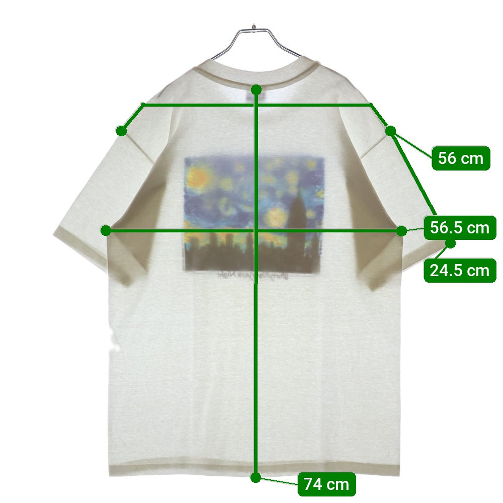VINTAGE(ヴィンテージ) 80s Van Gogh Starry Night New York TEE ゴッホ フロントプリント半袖Tシャツ カットソー ホワイト