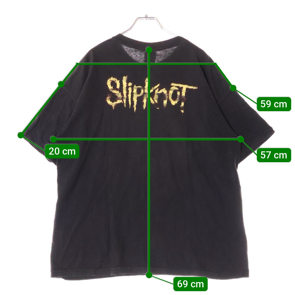 VINTAGE(ヴィンテージ) 00s SLIPKNOT 1st MEMBERS JUMPSUIT WEARING スリップノット Tシャツ 半袖カットソー ブラック