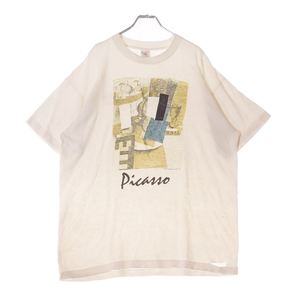 VINTAGE(ヴィンテージ) 90s PABLO PICASSO パブロ ピカソ アート Tシャツ 半袖カットソー ホワイト