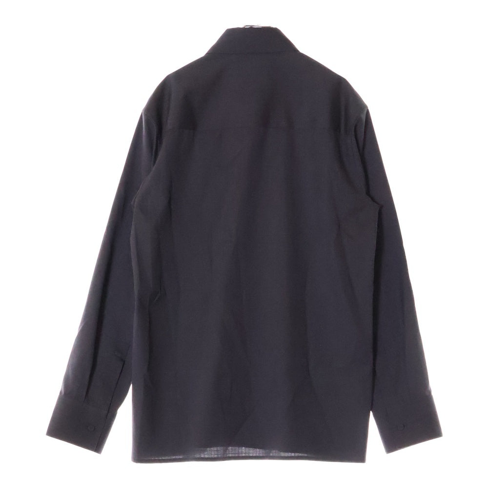 JIL SANDER(ジルサンダー) 24AW FINE WOOL RIPSTOP SHIRT J22DL0242 J40171 リップストップ シャツ ダークグレー