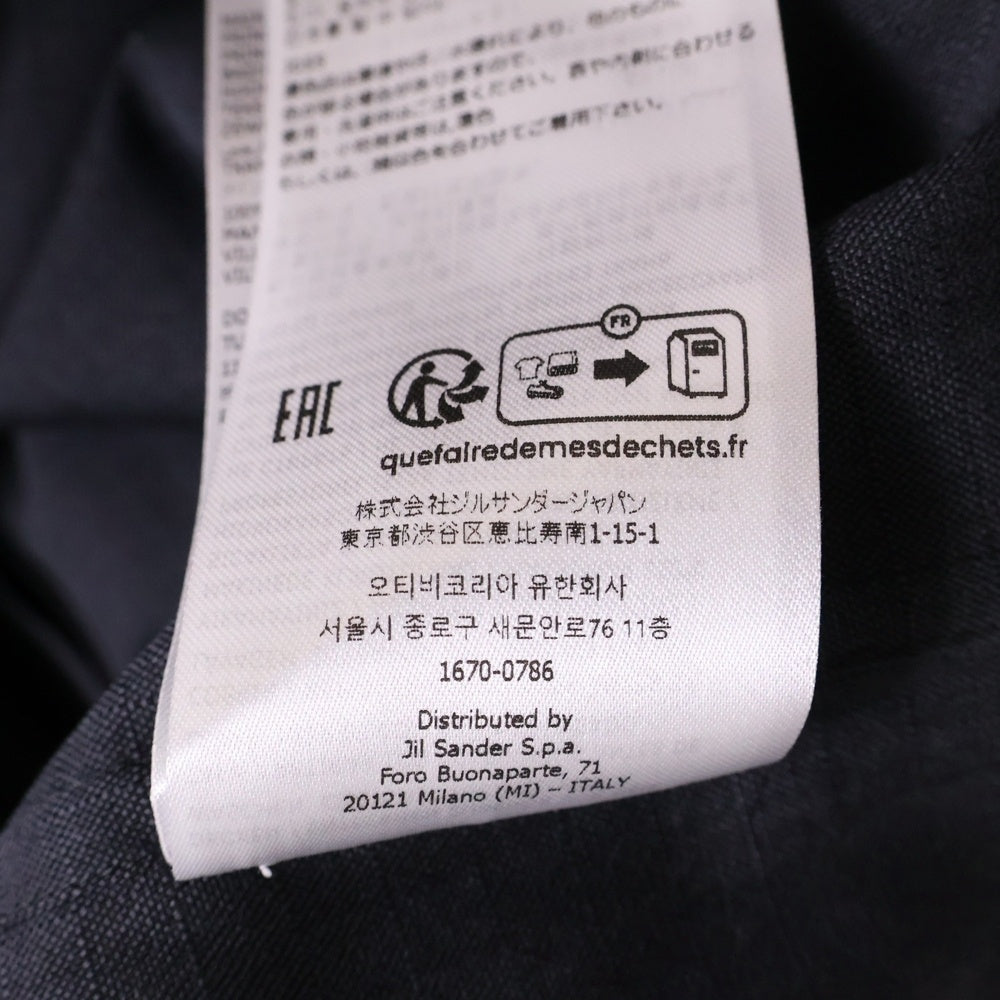 JIL SANDER(ジルサンダー) 24AW FINE WOOL RIPSTOP SHIRT J22DL0242 J40171 リップストップ シャツ ダークグレー