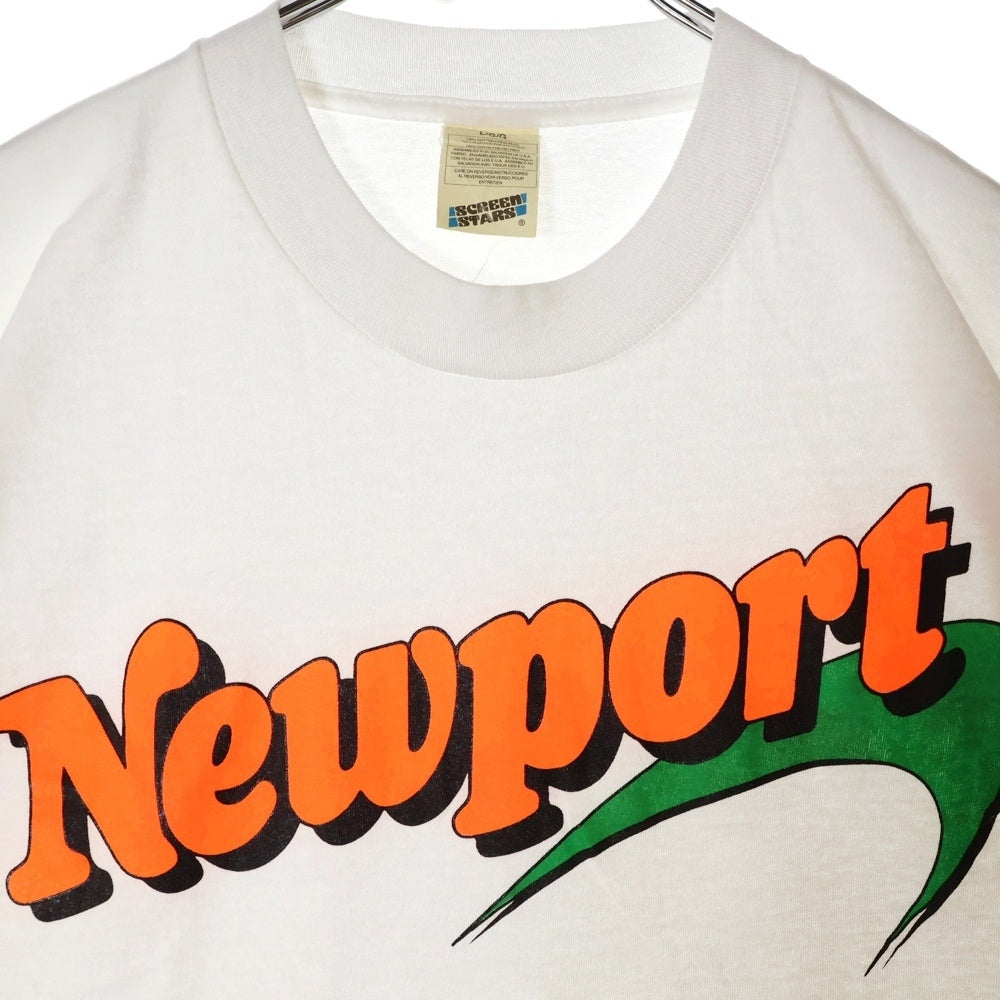 VINTAGE(ヴィンテージ) 90s NEWPORT LOGO ニューポート フロントロゴ プリント Tシャツ 半袖カットソー ホワイト