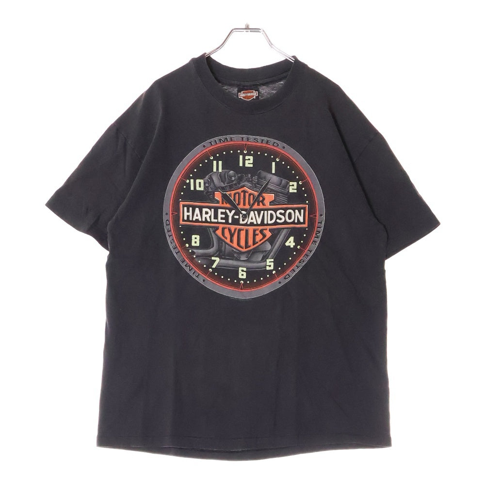 VINTAGE(ヴィンテージ) 90s HARLEY DAVIDSON TIME TEE ハーレーダビッドソン タイム Tシャツ 半袖カットソー ブラック