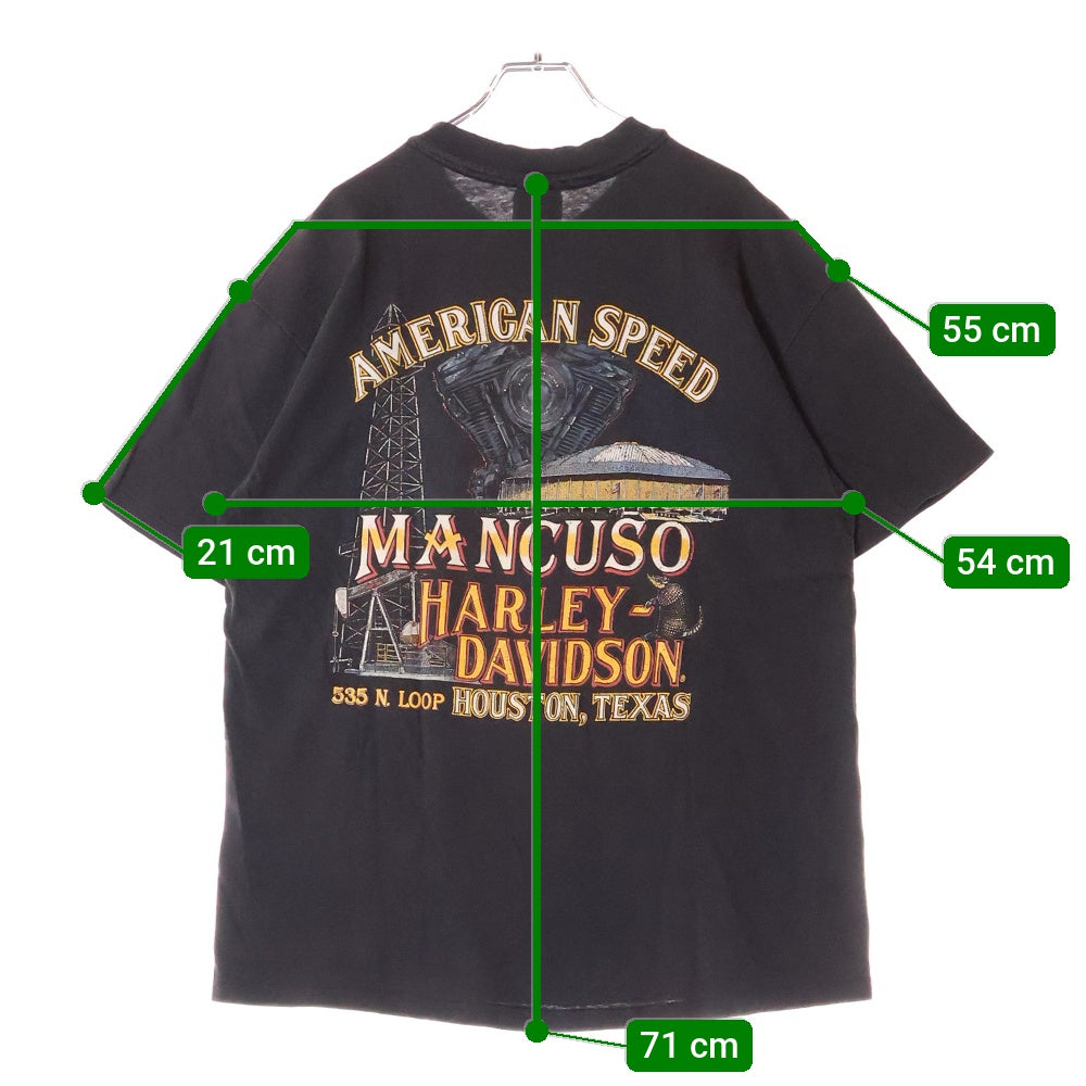 VINTAGE(ヴィンテージ) 90s HARLEY DAVIDSON TIME TEE ハーレーダビッドソン タイム Tシャツ 半袖カットソー ブラック