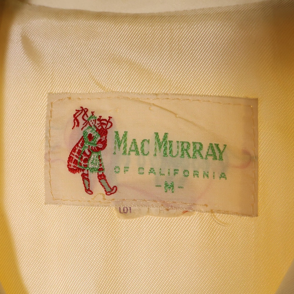 VINTAGE(ヴィンテージ) 50s MAC MURRAY レーヨン ギャバジン ウエスタン ジャケット オフホワイト