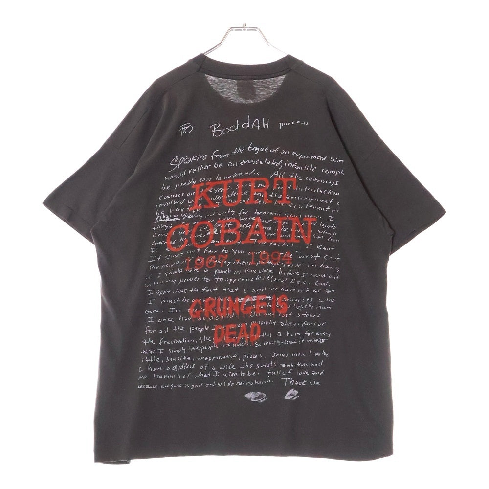 VINTAGE(ヴィンテージ) 90s NIRVANA KURT COBAIN BOOTLEG TEE ニルヴァーナ カートコバーン ブートレス Tシャツ 半袖カットソー ブラック