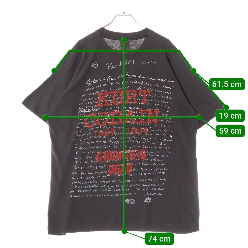 VINTAGE(ヴィンテージ) 90s NIRVANA KURT COBAIN BOOTLEG TEE ニルヴァーナ カートコバーン ブートレス Tシャツ 半袖カットソー ブラック