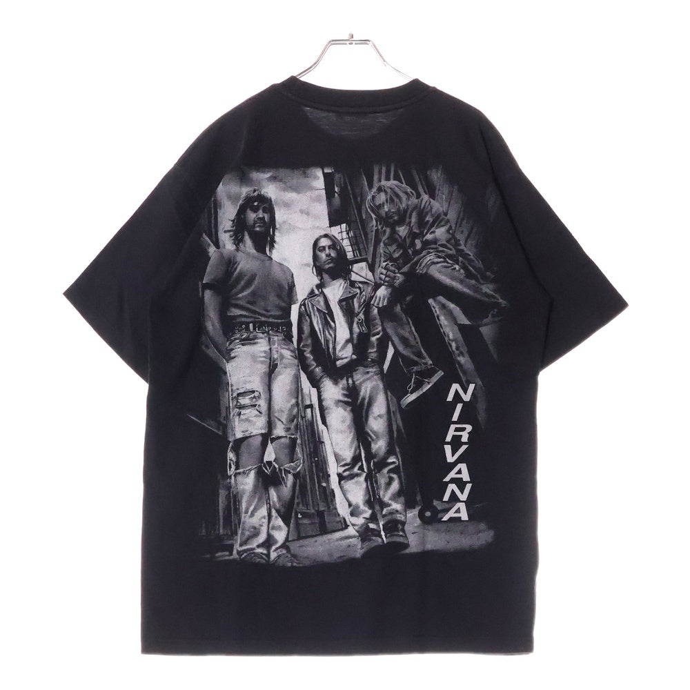 VINTAGE(ヴィンテージ) 90s NIRVANA KURT COBAIN MEMORIAL TEE ニルヴァーナ カートコバーン メモリアル Tシャツ 半袖カットソー ブラック