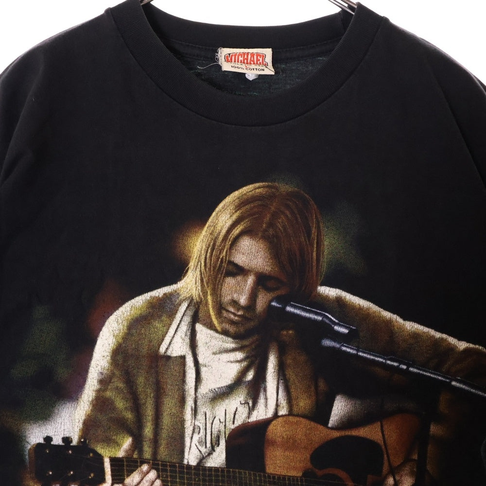 VINTAGE(ヴィンテージ) 90s NIRVANA KURT COBAIN MEMORIAL TEE ニルヴァーナ カートコバーン メモリアル Tシャツ 半袖カットソー ブラック