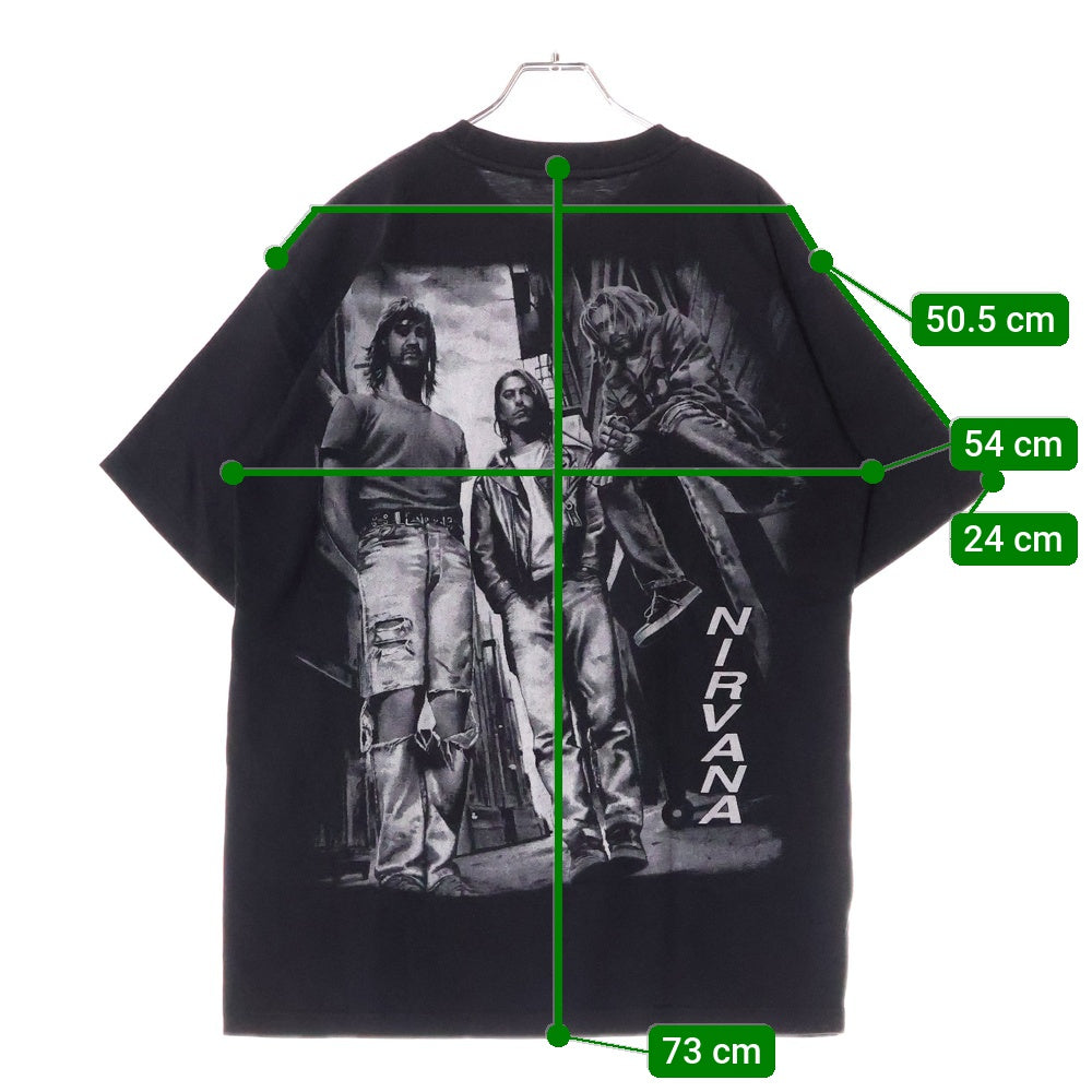 VINTAGE(ヴィンテージ) 90s NIRVANA KURT COBAIN MEMORIAL TEE ニルヴァーナ カートコバーン メモリアル Tシャツ 半袖カットソー ブラック