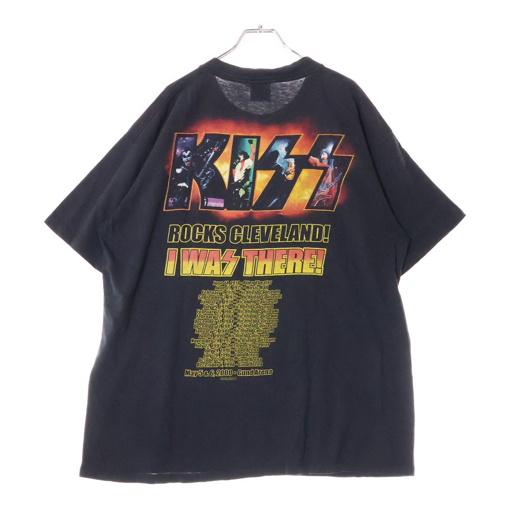 VINTAGE(ヴィンテージ) 00s KISS I WAS THERE ROCKS CLEVELAND キス Tシャツ 半袖カットソー ブラック