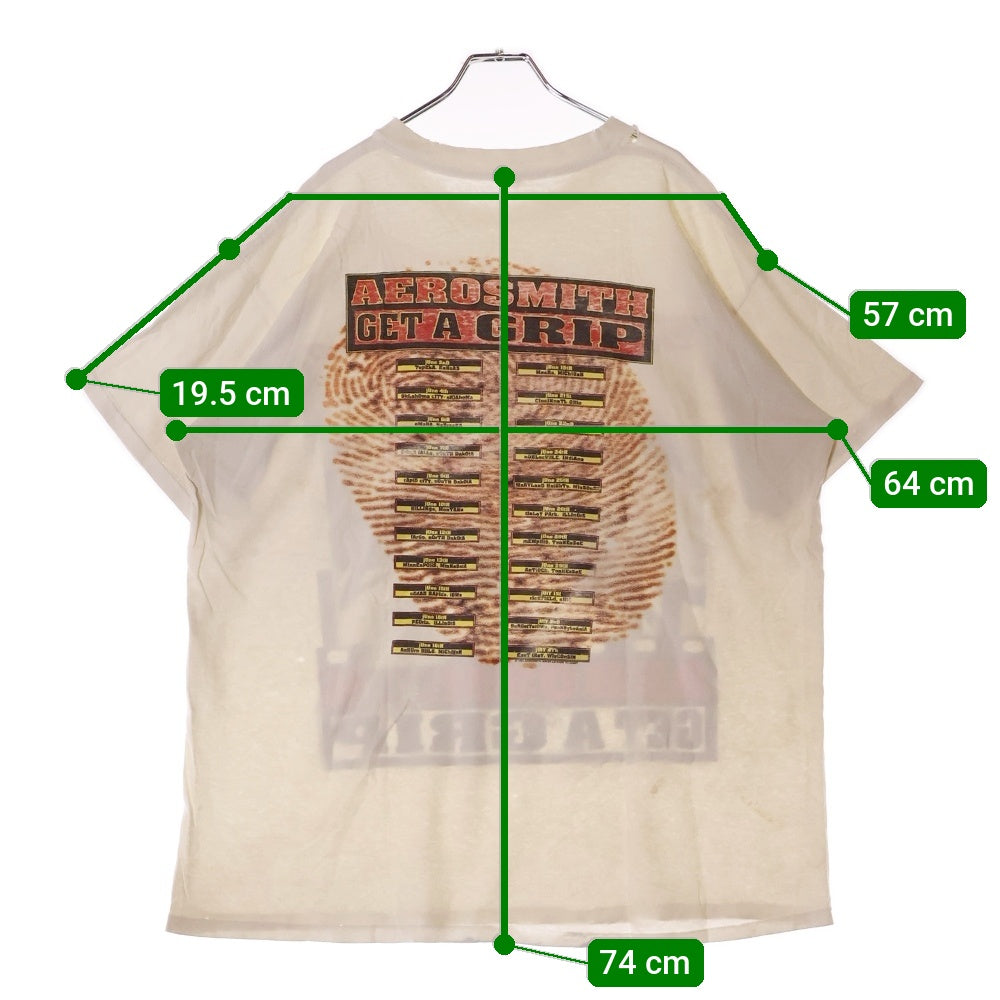 VINTAGE(ヴィンテージ) 90s AEROSMITH GET AGRIP エアロスミス Tシャツ 半袖カットソー ホワイト